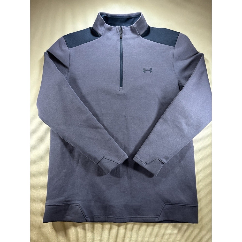Under Armour Golf Storm Playoff 1/2 Zip Pullover Men's Gray/Black Sz Medium